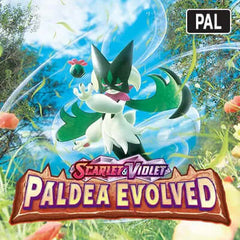 Paldea Evolved PAL Pokémon promotional image from the Scarlet & Violet expansion featuring a key Pokémon character.