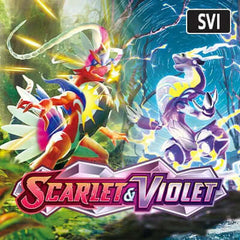 Scarlet & Violet Base SVI Pokémon artwork featuring two Pokémon in vibrant colors with energy effects.
