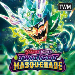 Twilight Masquerade TWM Pokémon card featuring vibrant graphics from the Scarlet and Violet expansion.