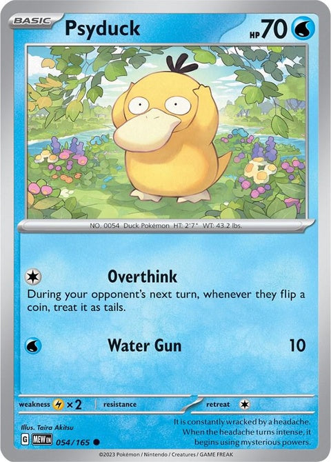 Pokémon Psyduck single card featuring the iconic yellow duck Pokémon from the Pokémon trading card series.