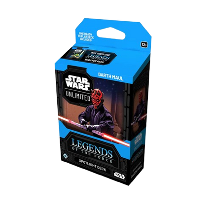 Star Wars Unlimited Darth Maul Legends of the Force booster pack on a white background