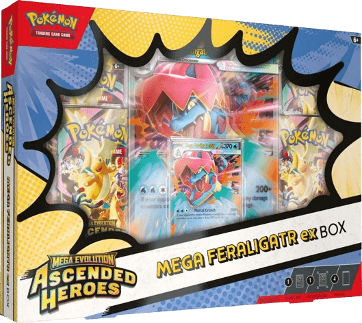 Mega Evolution Ascended Heroes - Mega Feraligatr ex Box - KTM Collectibles 