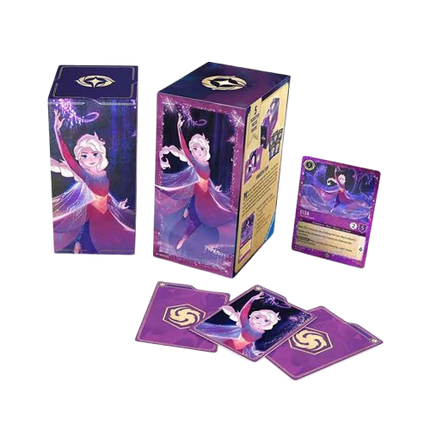 Card game packaging with character illustrations on a white background