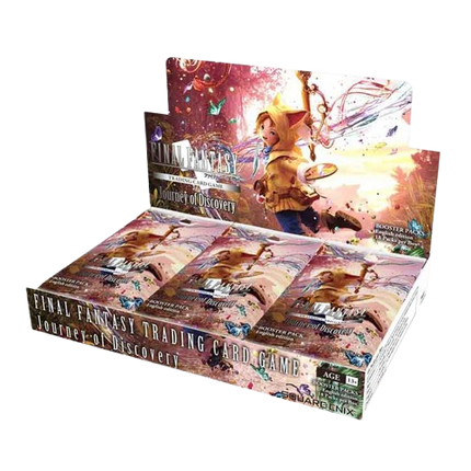 Final Fantasy trading card game packaging with character illustration on a white background