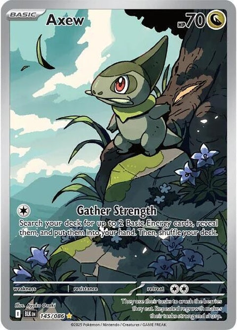 Black Bolt Pokémon card featuring Axew, a single card from the Pokémon trading card game.