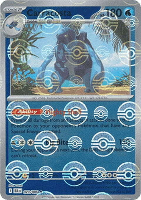 Black Bolt Pokémon card featuring Carracosta with a Poke Ball pattern, from the Singles series by Pokémon.