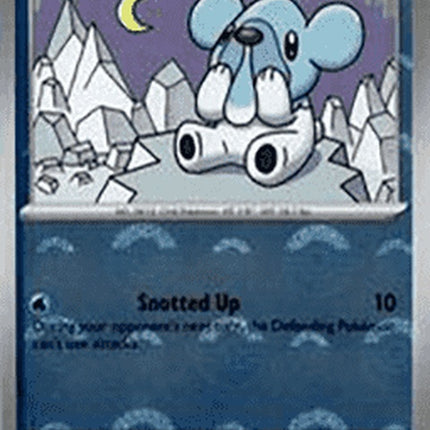 Black Bolt Pokémon Cubchoo figure with Poke Ball pattern, featuring black and white design, from the Pokémon Singles collection.