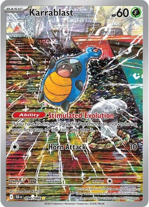 Black Bolt Pokémon card featuring Karrablast, a single card from the Pokémon trading card game.