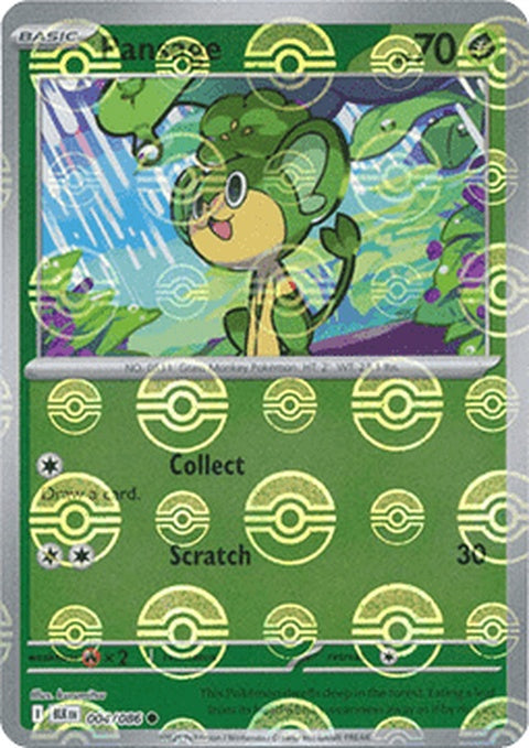 Black Bolt Pansage Pokémon card with Poke Ball pattern, part of the Singles collection, featuring vibrant Pokémon artwork.