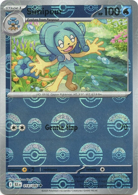 Black Bolt and Simipour Pokémon figurines on an 18-inch Poke Ball pattern display, featuring detailed character designs.