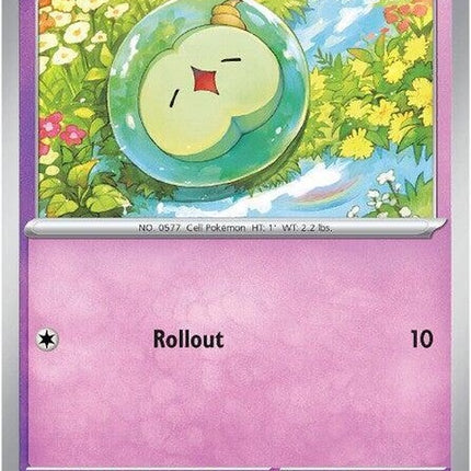 Black Bolt Solosis Pokémon card from the Singles collection, featuring artwork of a green and white Pokémon with black accents.