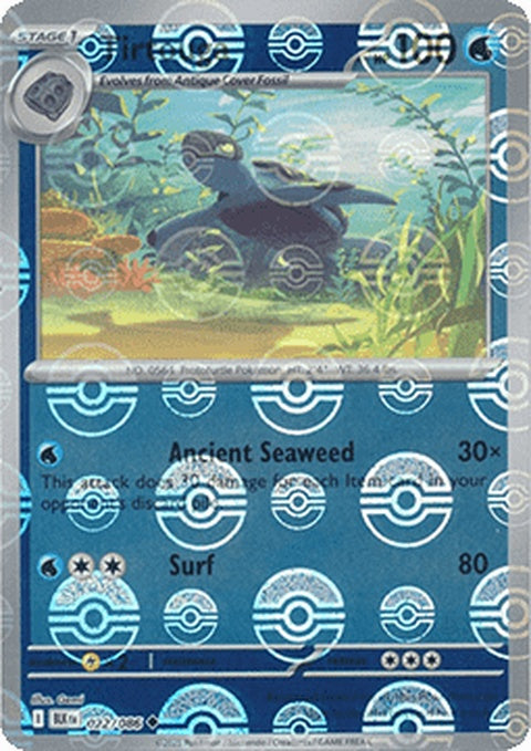 Black Bolt Tirtouga Pokémon card with Poke Ball pattern, showcasing a single Pokémon from the Pokémon brand collection.