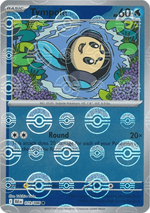 Black Bolt Tympole Pokémon figure with Poke Ball pattern, showcasing detailed design and vibrant colors.