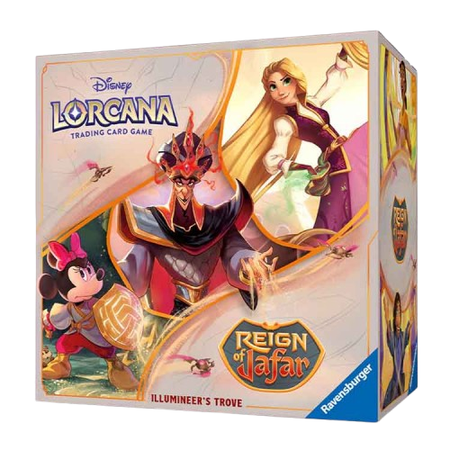 Disney Lorcana Reign of Jafar collectible card from KTM Collectibles' Illumineer's Trove set, featuring detailed fantasy artwork.