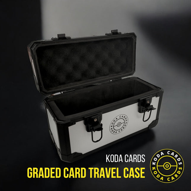 Koda Cards graded card travel case by KTM Collectibles, compact storage for collectible trading cards with secure closure.