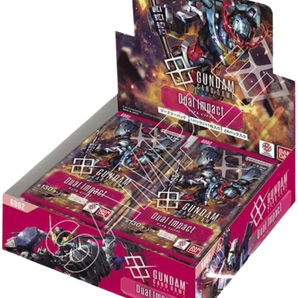 Gundam Card Game Booster Box GD02 by KTM Collectibles with colorful packaging and artwork featuring Gundam characters.