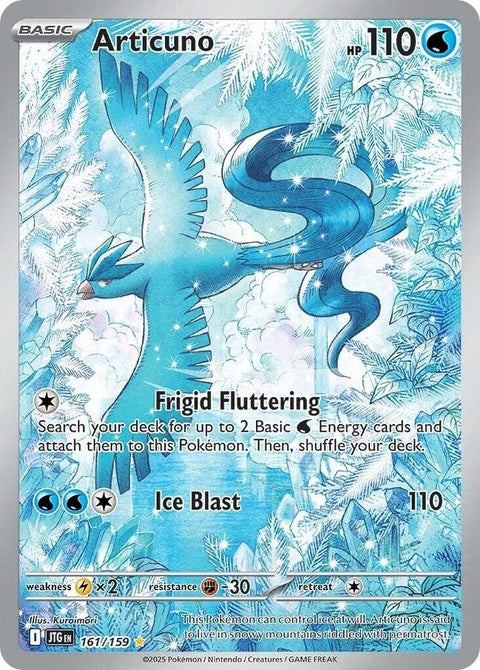 Pokémon Journey Together Articuno single card featuring the legendary ice/flying-type Pokémon in a vibrant illustration.