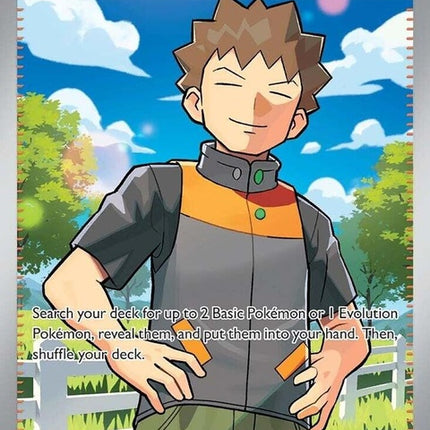 Pokémon Journey Together Brock's Scouting single card featuring Brock from the Pokémon trading card game.