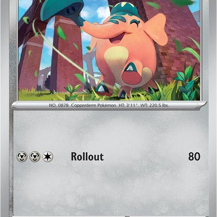 Pokémon Journey Together Cufant 109 single card featuring a detailed illustration of the steel-type Pokémon Cufant.