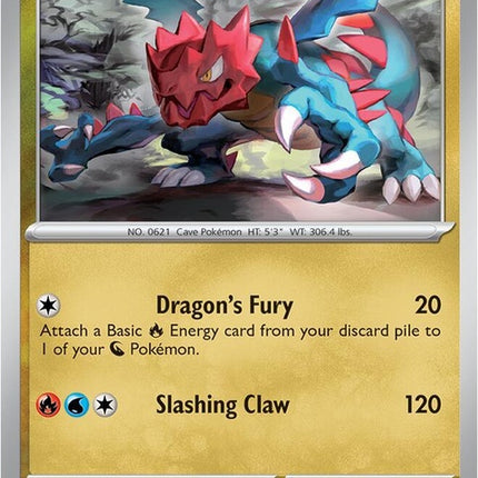 Pokémon Journey Together Druddigon 115 single card from the Pokémon trading card game, featuring a detailed illustration of the dragon.