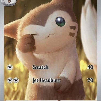 Pokémon Journey Together Furret 168 single card featuring Furret in a colorful illustrated design.