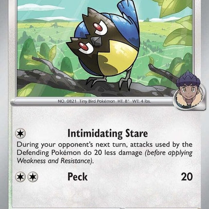 Pokémon Hop's Rookidee single card from the Journey Together set, featuring a Rookidee Pokémon illustration.