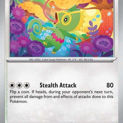 Pokémon Journey Together Kecleon single card featuring colorful illustration of Kecleon standing with vibrant background.