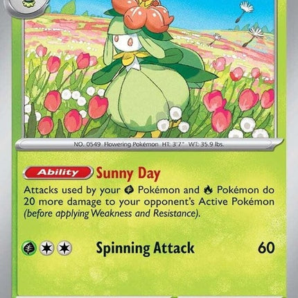 Pokémon Journey Together Lilligant 7-card from the Singles series, featuring detailed artwork of the Grass-type Pokémon.