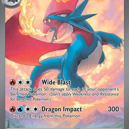 Pokémon Salamence EX card from Journey Together set, featuring detailed illustration of the dragon Pokémon in a dynamic pose.