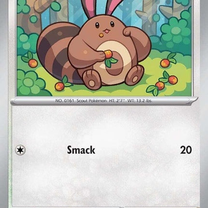 Pokémon Journey Together Sentret 118 single card with vibrant artwork featuring Sentret from the Pokémon series.