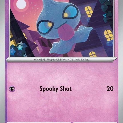 Pokémon Journey Together Shuppet single card featuring a ghostly Pokémon from the Pokémon brand.
