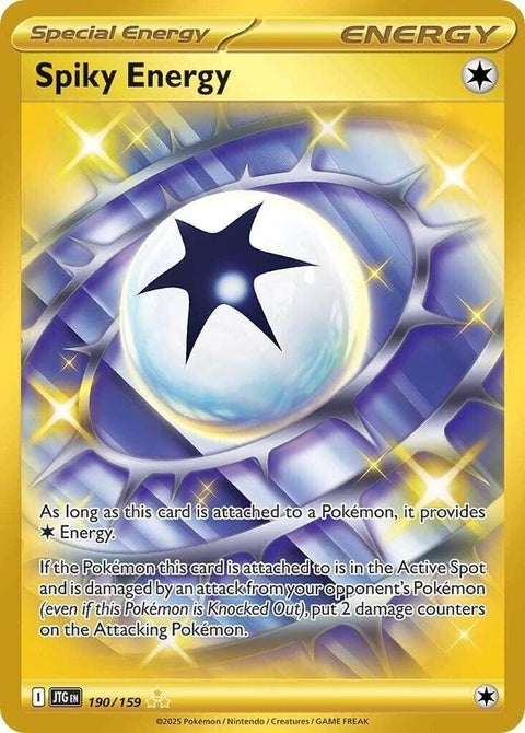 Pokémon Journey Together - Spiky Energy 190 singles card featuring vibrant Pokémon artwork and dynamic design.
