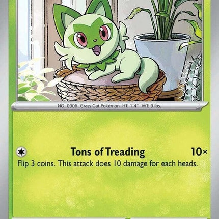 Pokémon Journey Together Sprigatito 16-inch plush toy, soft green cat-like creature from the Pokémon franchise.