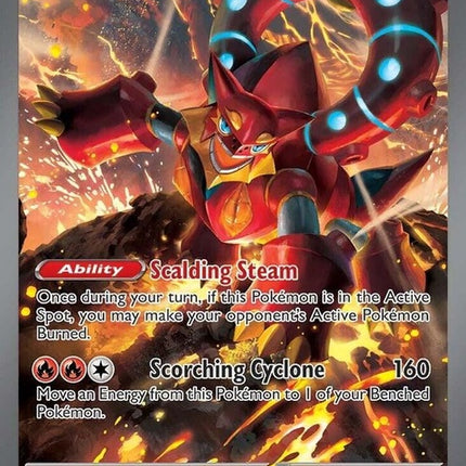 Pokémon Journey Together Volcanion EX single card featuring artwork of Volcanion from the Pokémon Trading Card Game.
