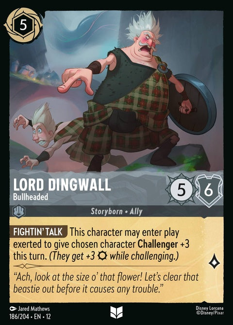 Disney Lorcana Lord Dingwall Bullheaded single card featuring Lord Dingwall with a bull-headed character illustration.