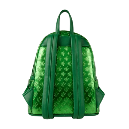 Loungefly Pokémon Bulbasaur mini backpack made of faux leather, featuring a detailed Bulbasaur design on a compact bag.