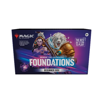 Magic: The Gathering Foundations Beginner Box by KTM Collectibles, featuring starter cards, tokens, and accessories for new players.