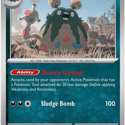 Pokémon Chaos Rising Garbodor single card, detailed illustration of the Poison Pokémon from the Chaos Rising set.