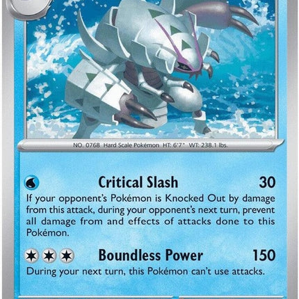 Pokémon Golisopod from the Chaos Rising set, single card, detailed artwork on a white background, numbered 26.