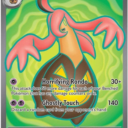 Pokémon Chaos Rising Gourgeist-EX single card from the ME04 set, featuring a spooky, ghostly pumpkin ghost illustration.