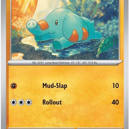 Pokémon Chaos Rising Phanpy 44 card from the singles collection, featuring a detailed illustration of the elephant-like Pokémon.