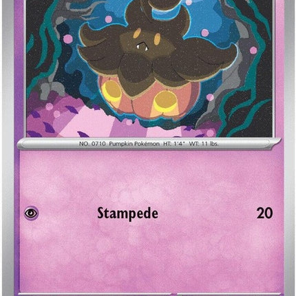 Pokémon Chaos Rising Pumpkaboo 40-card from the Singles series, featuring vibrant artwork of the Ghost and Grass-type Pokémon.