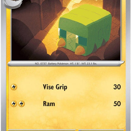 Pitch Black Charjabug Pokémon single card featuring the electric bug Pokémon from the Pokémon brand.