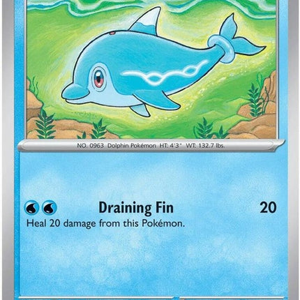 Pokémon Finizen single card in Pitch Black design, featuring the aquatic Pokémon with detailed artwork.