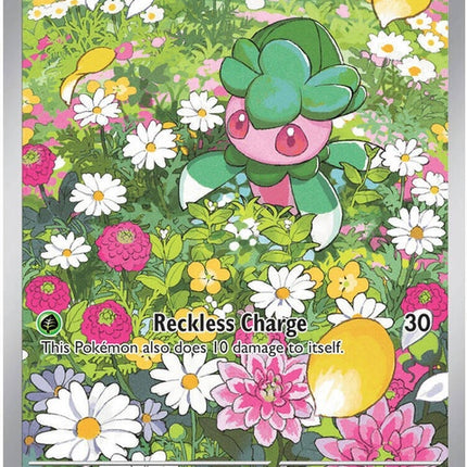 Pokémon Fomantis in Pitch Black design from the ME05 Singles series, featuring detailed artwork and vibrant colors.