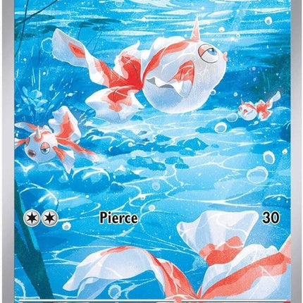 Pokémon ME05 Pitch Black Goldeen single card, detailed artwork from the Pokémon trading card game.