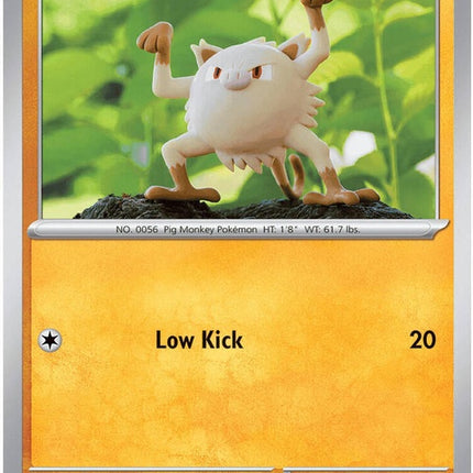 Pokémon ME05 Pitch Black Mankey single card in black and white design with artwork of Mankey, numbered 42.