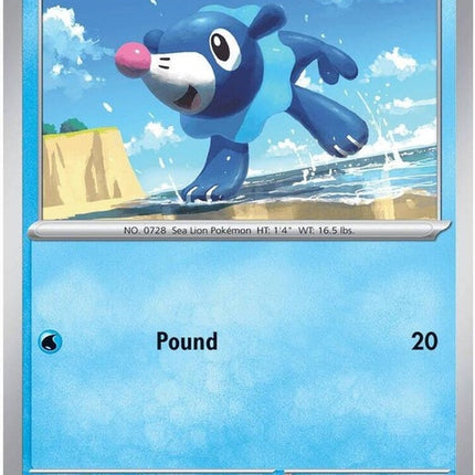 Pitch Black Popplio Pokémon figure from the ME05 Singles series, detailed and vibrant, perfect for Pokémon fans and collectors.