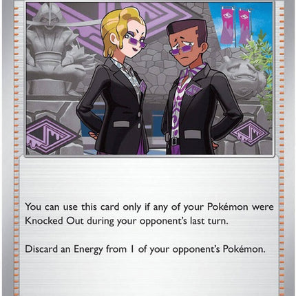 Pokémon ME05 Pitch Black Rust Syndicate Grunt single card featuring a dark-themed character from the Pokémon series.
