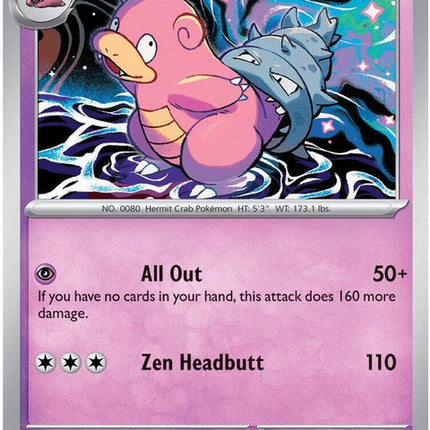 Pokémon ME05 Pitch Black Slowbro single card from the Pokémon brand, featuring Slowbro in a black-themed design.
